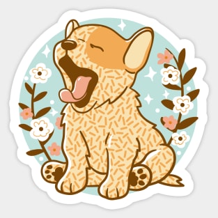 Sleepy Red Heeler Puppy Sticker